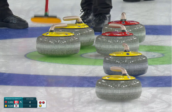 Curling Stones In The Back Look Somehow Bigger. Optical Trickery!