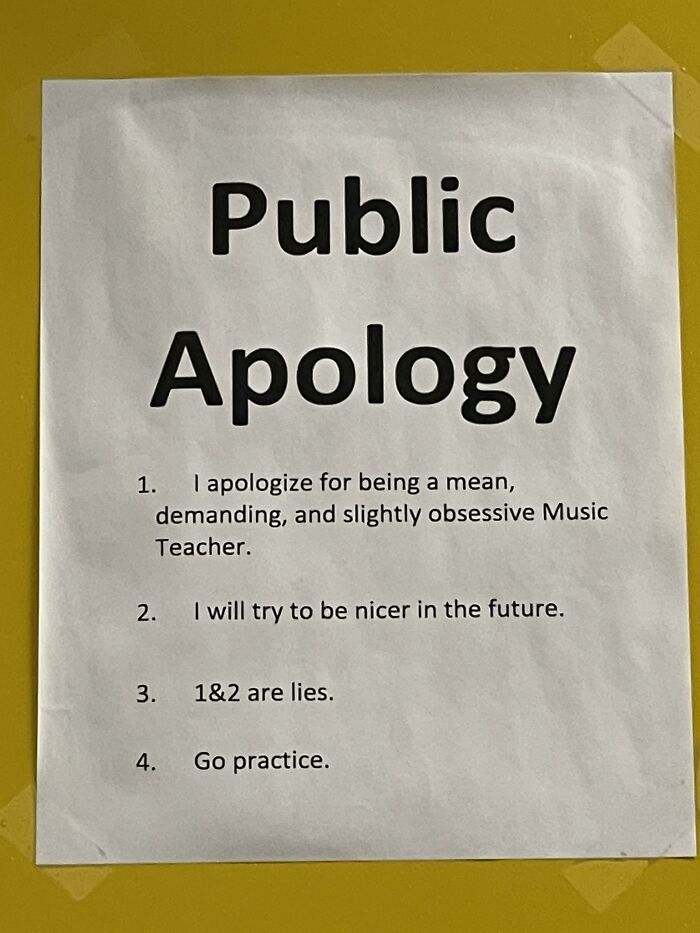 Music Teacher’s Door Sign Says It All