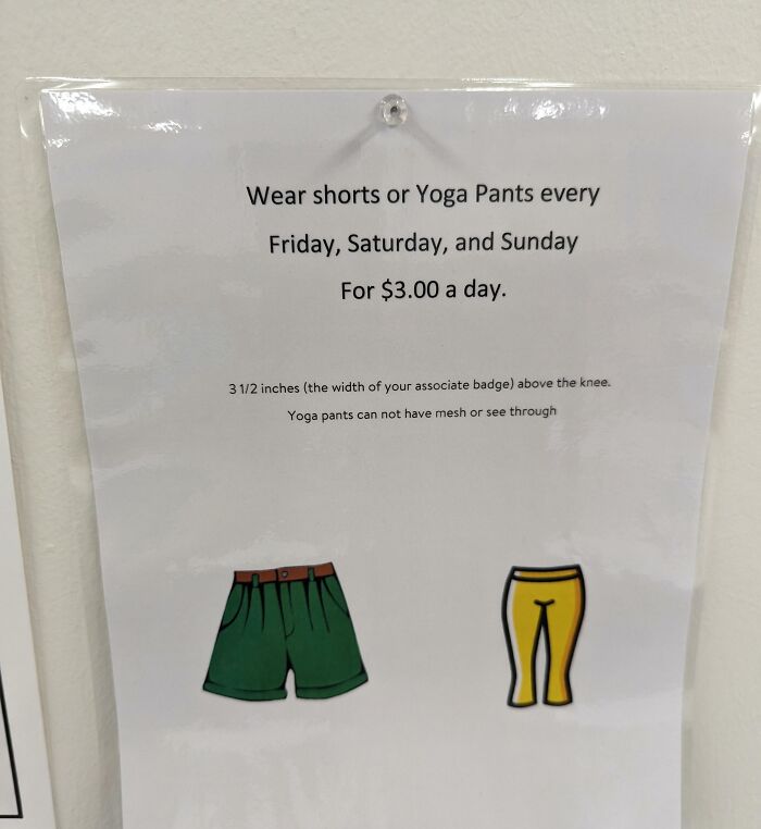 When Your Warehouse Asks You to Pay to Wear Shorts