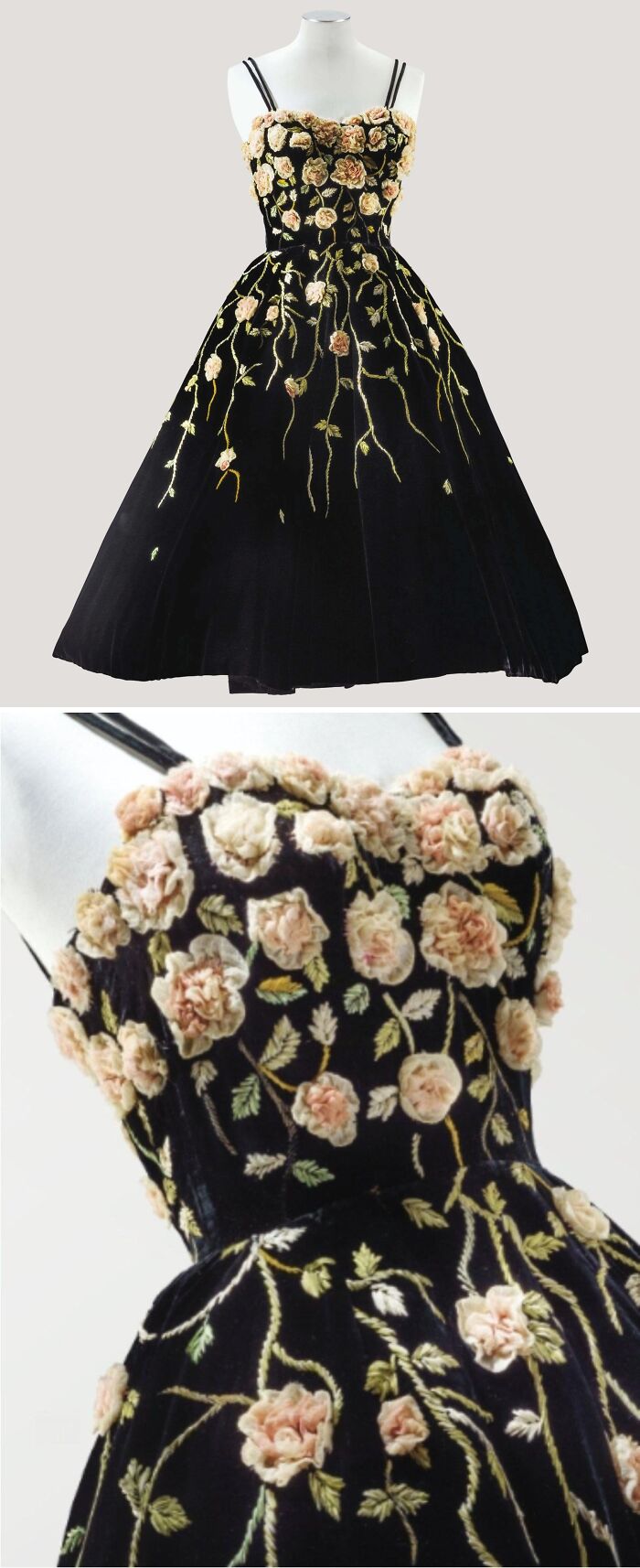 Balmain’s Black Velvet Cocktail Dress, Circa 1953 — Sleek Chic Alert