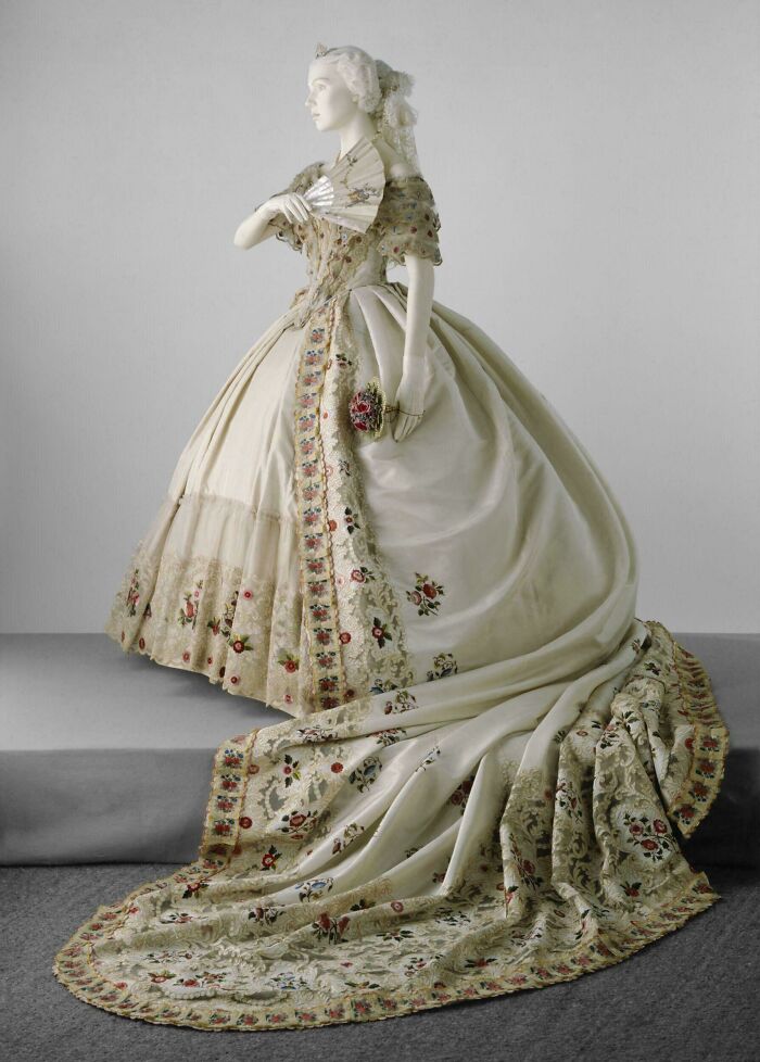 Embroidery Overload: The 1860s British Court Dress