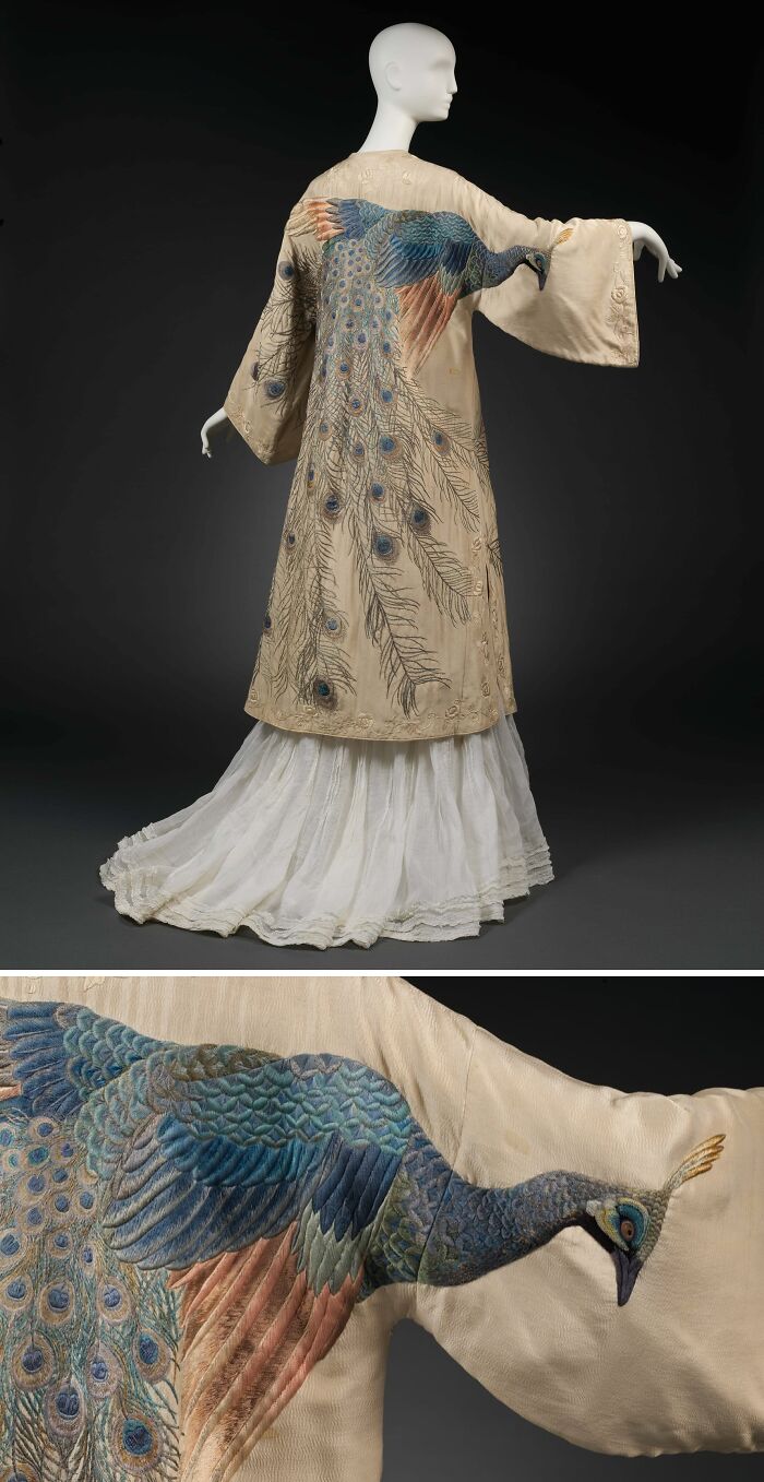 Japanese Peacock Silk Coat, Circa 1900 — Talk About a Showstopper