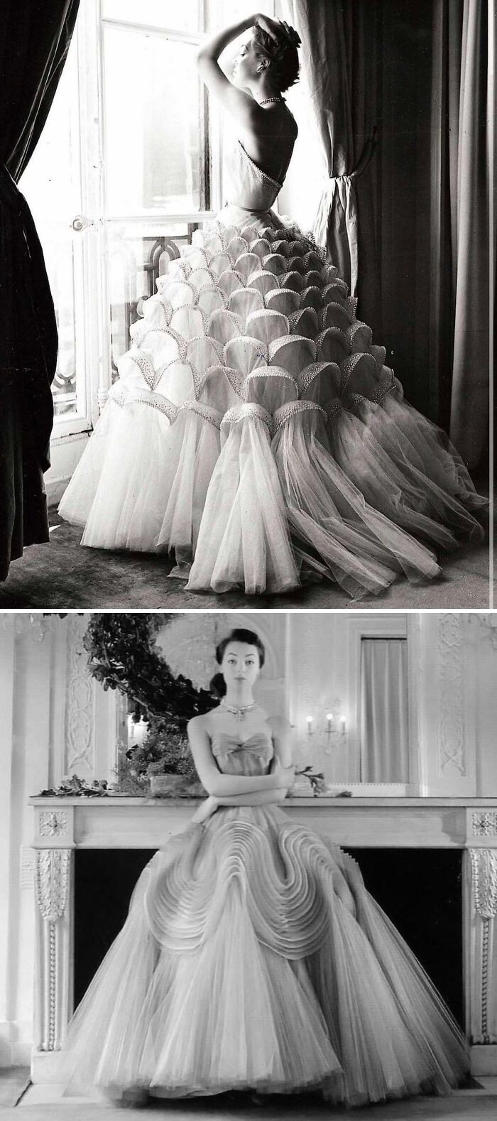 Model Ivy Nicholson in Sculpted Evening Gowns by Jacques Griffe, 1952-53 — Living Art