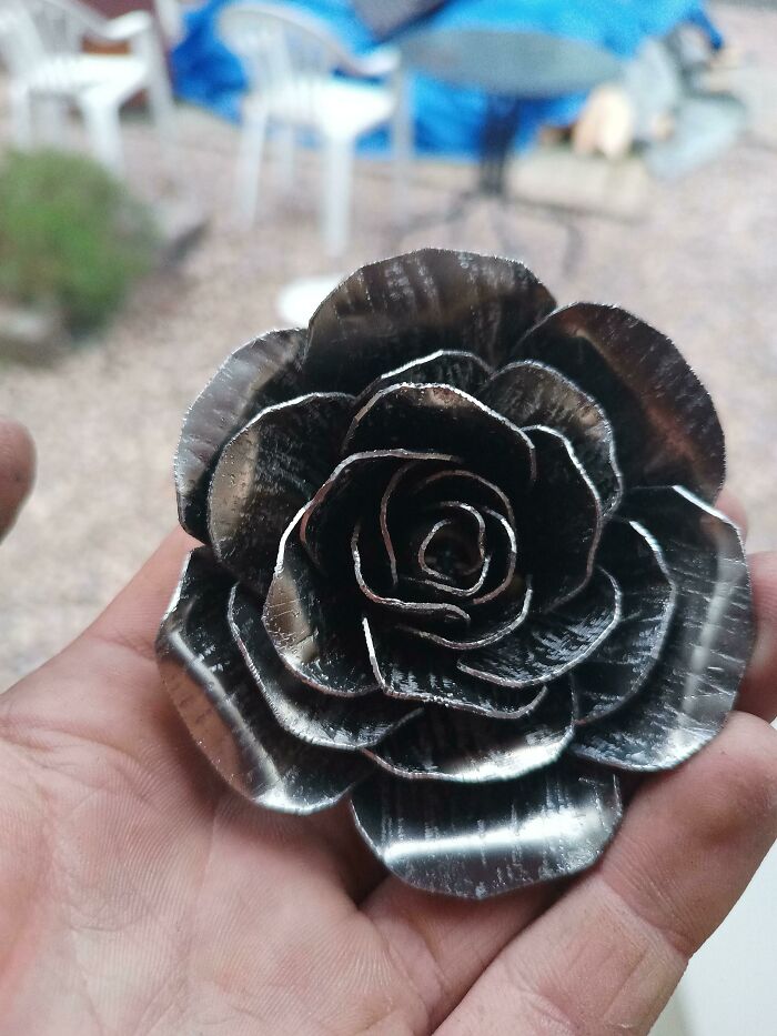 First Metal Rose Ever! For a Neighbor Who’s a Keeper