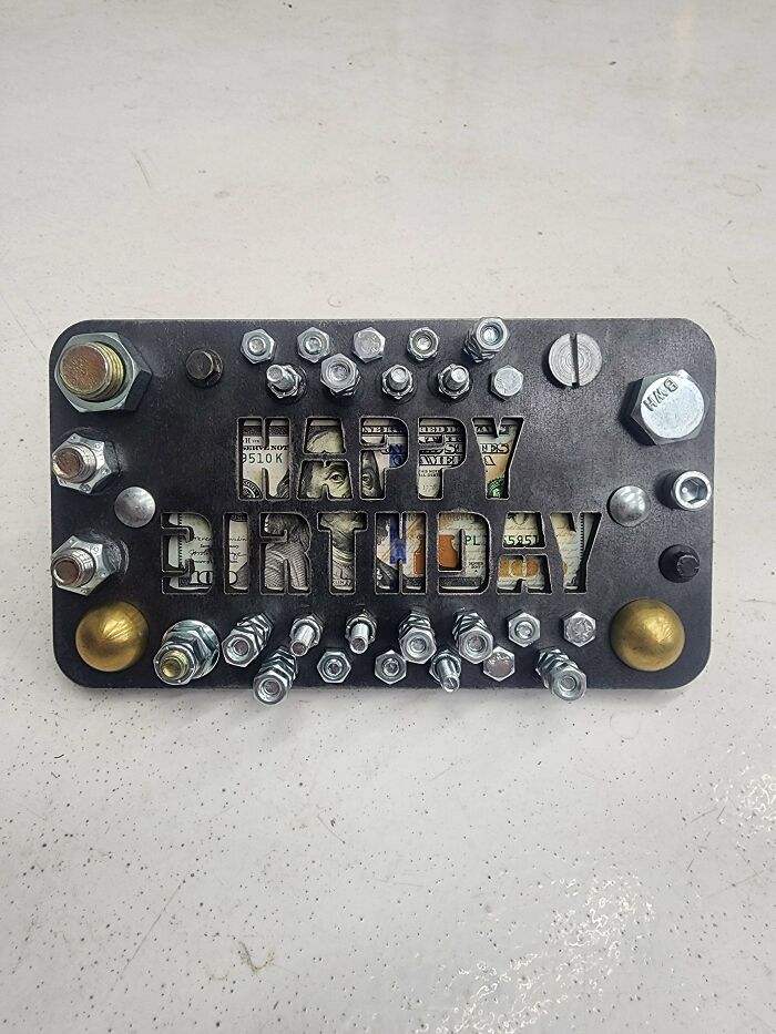 Birthday Present Made From Random Hardware - Puzzle Fun