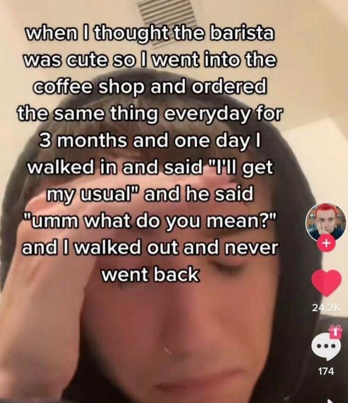 Never Showing His Face There Again