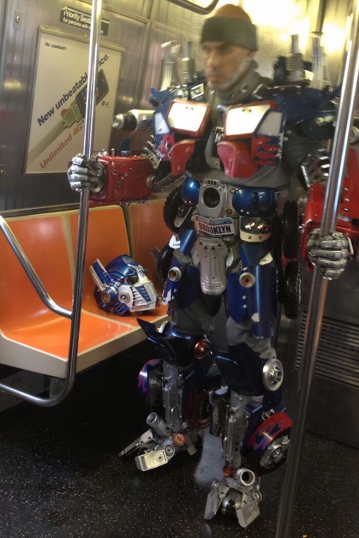 Optimus Prime Spotted On NYC Subway—Autobots, Roll Out!