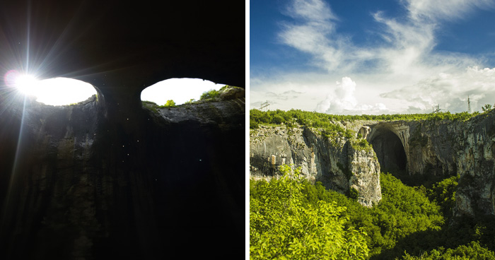 Wait Till You See The Cave With Giant “Eyes” Staring At The Sky!