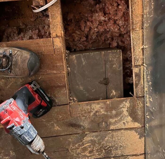 We Were Rewiring a House When We Found This Mystery Case Under the Floor