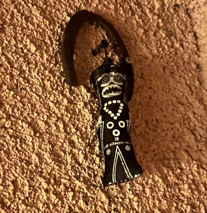 Just Moved In and Found This Creepy Voodoo-Looking Thing Hanging by the Door
