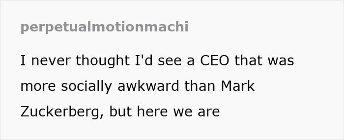 Internet Thinks CEO Chris Is More Awkward Than Mark Zuckerberg