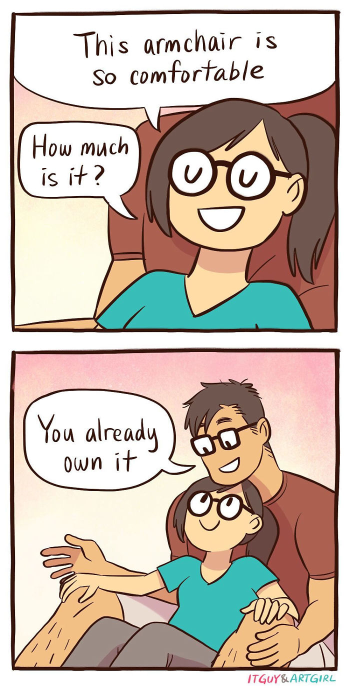 Wait, They Actually Ranked These? 50 Hilarious ‘It Guy & Art Girl’ Comics That Nail Couple Life