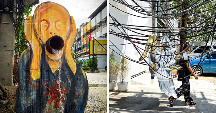 These Wild Thai Murals by LuckyLeg Will Totally Mess With Your Brain
