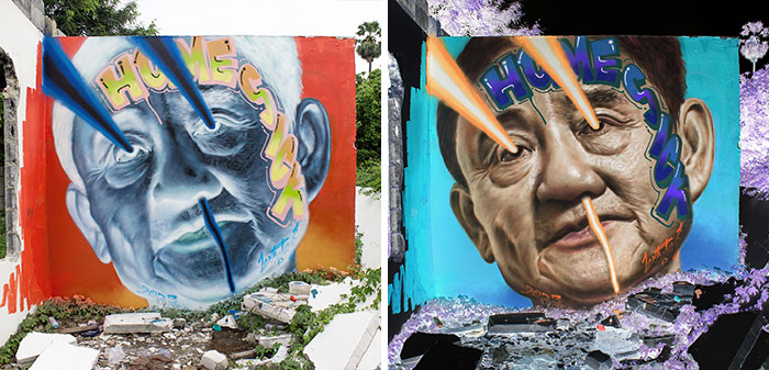 These Wild Thai Murals by LuckyLeg Will Totally Mess With Your Brain