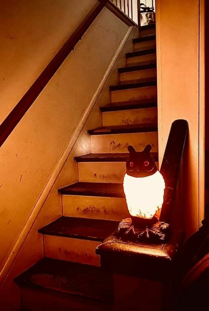 This Newel Post Light is Giving Nightlight A Whole New Meaning