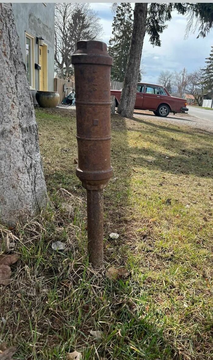 Missing Parts To A Water Well Pump In The Front Yard