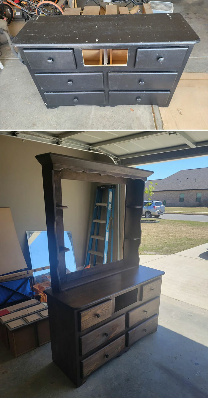 Mirror Dresser Makeover: Three Paints Later…