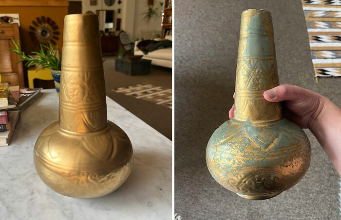 Who Thought Painting This Vase Gold Was a Good Idea? We Fixed It!