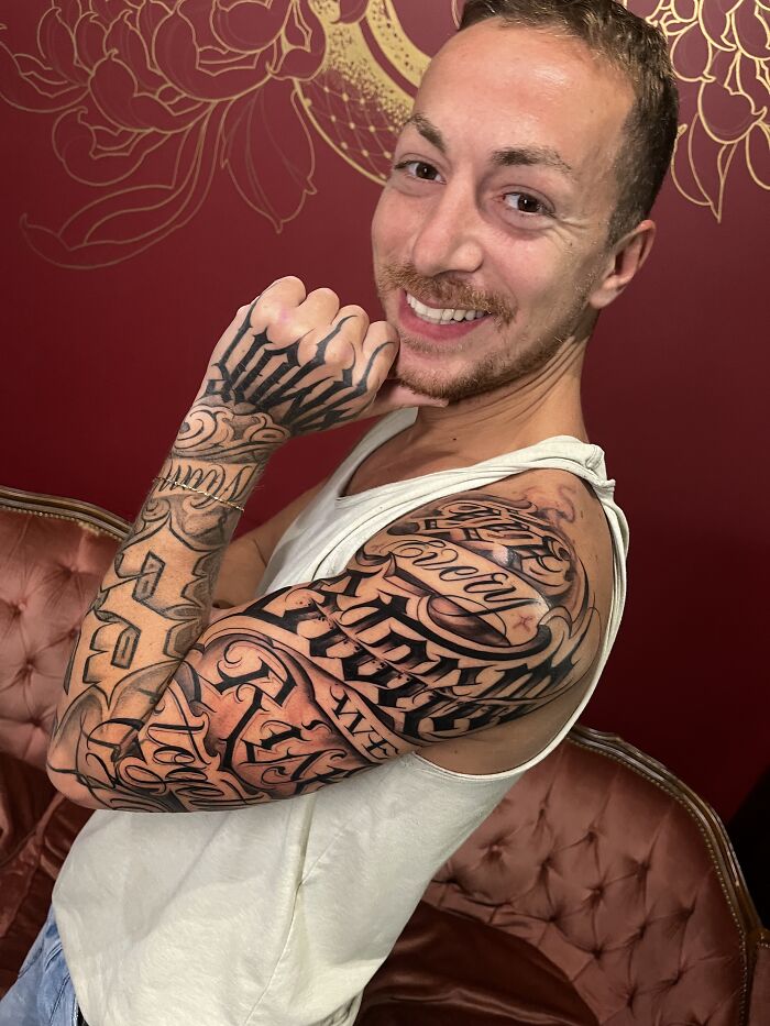 Letter Love: Bold Calligraphy Sleeve