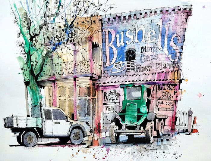 Bushells Building On The High Street In Maldon, Australia — Old School Cool