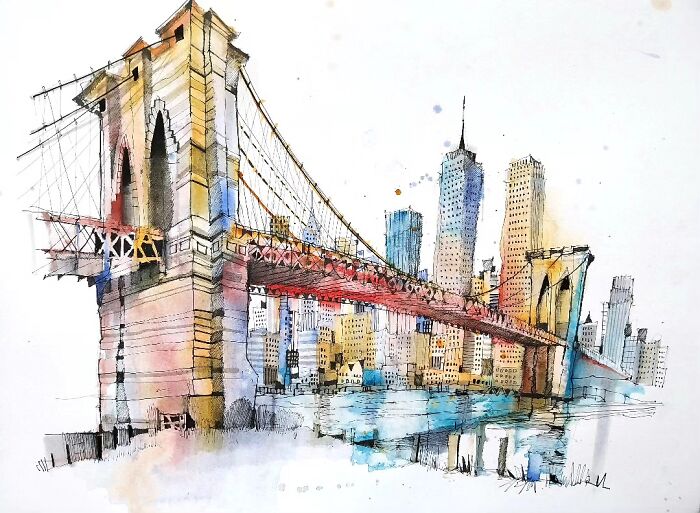 Brooklyn Bridge, NYC — Big City, Bold Lines