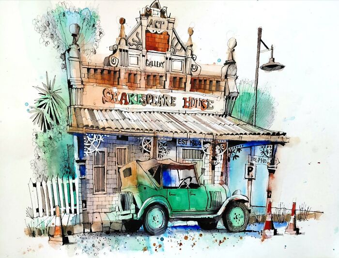 Old Vintage C Outside Shakespeare House In Maldon, Australia — Quirky and Cool