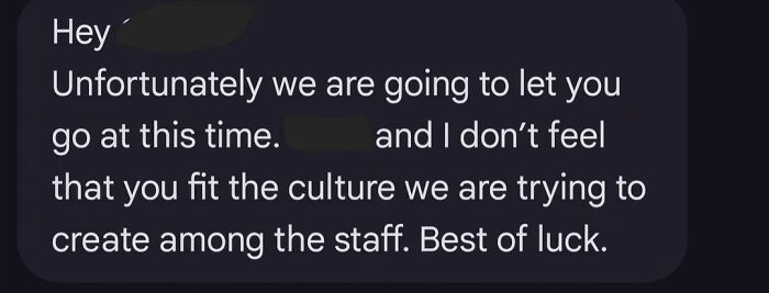 Just Hired, Then Fired Two Hours Before Shift With a Text