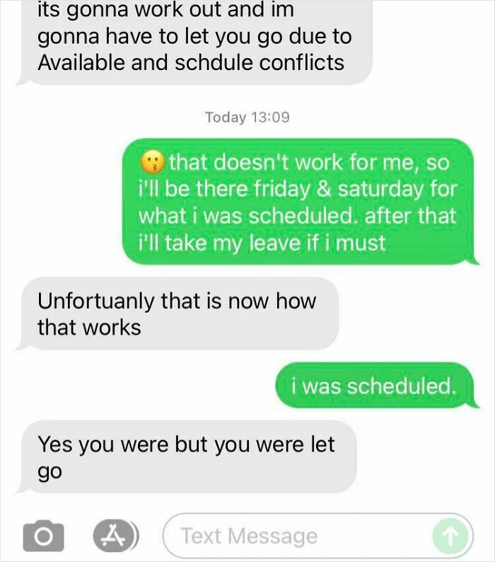 Ever Got a Break-Up Style "You’re Fired" Text?