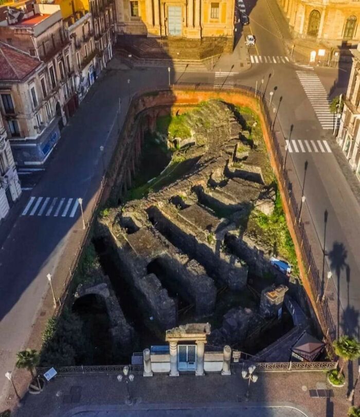 A Roman Amphitheatre in Sicily, Buried Under Layers of Lava and History