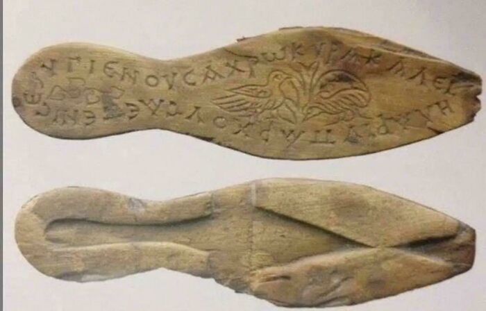 1,500-Year-Old Sandals With a Sweet Greek Message: ‘Wear in Beauty and Happiness’