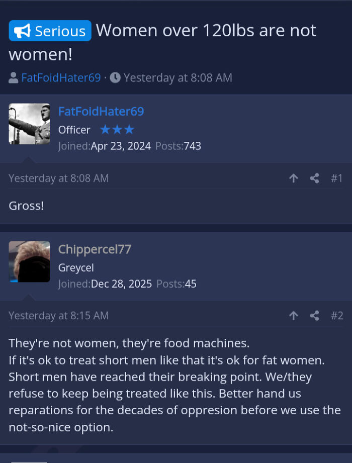 Women Over 120 Pounds? Apparently, ‘Fat Pigs’!