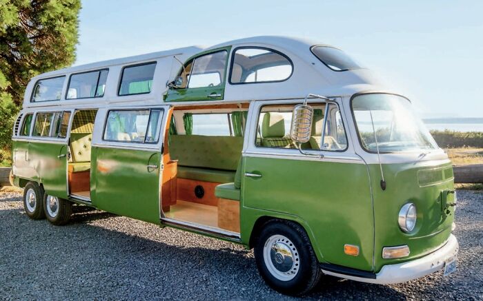 This 6-Wheeled Limo Is Basically A Beetle & Campervan Mashup On Steroids
