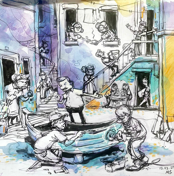 30 Watercolor Sketches That Make Everyday Life Look Like a Party