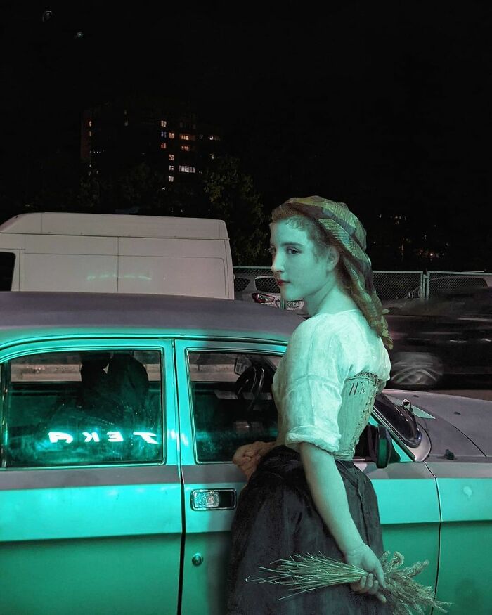 What Happens When Old-Timey Paintings Crash Modern Life? This Artist Shows Us!