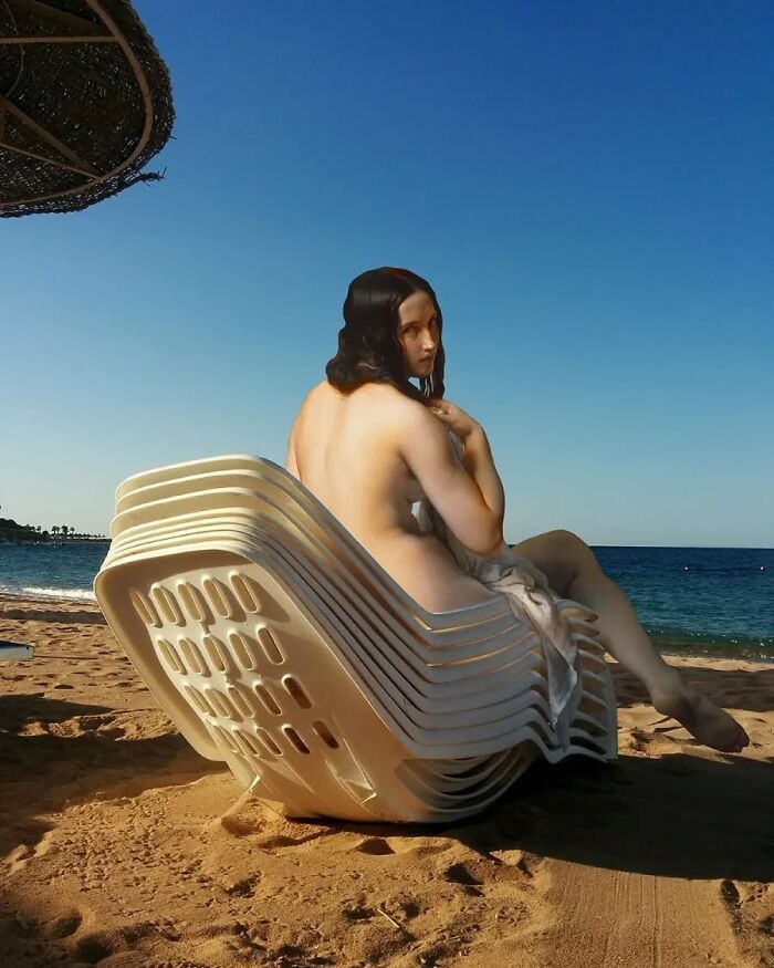 What Happens When Old-Timey Paintings Crash Modern Life? This Artist Shows Us!