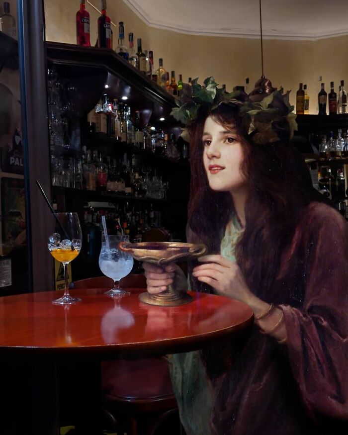 What Happens When Old-Timey Paintings Crash Modern Life? This Artist Shows Us!