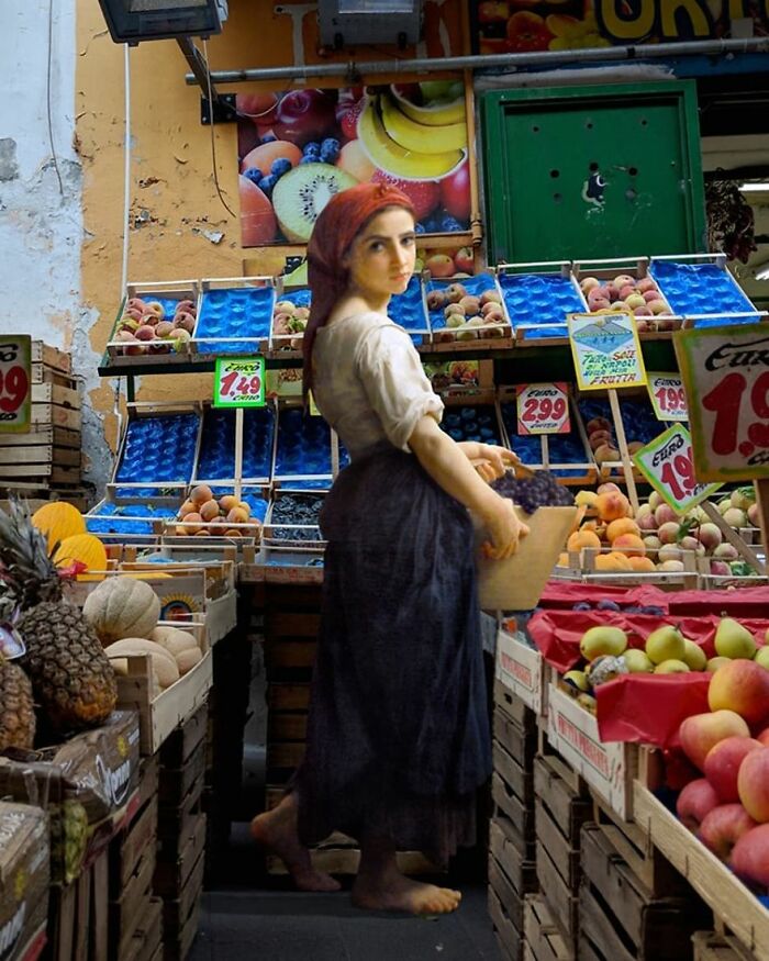 What Happens When Old-Timey Paintings Crash Modern Life? This Artist Shows Us!