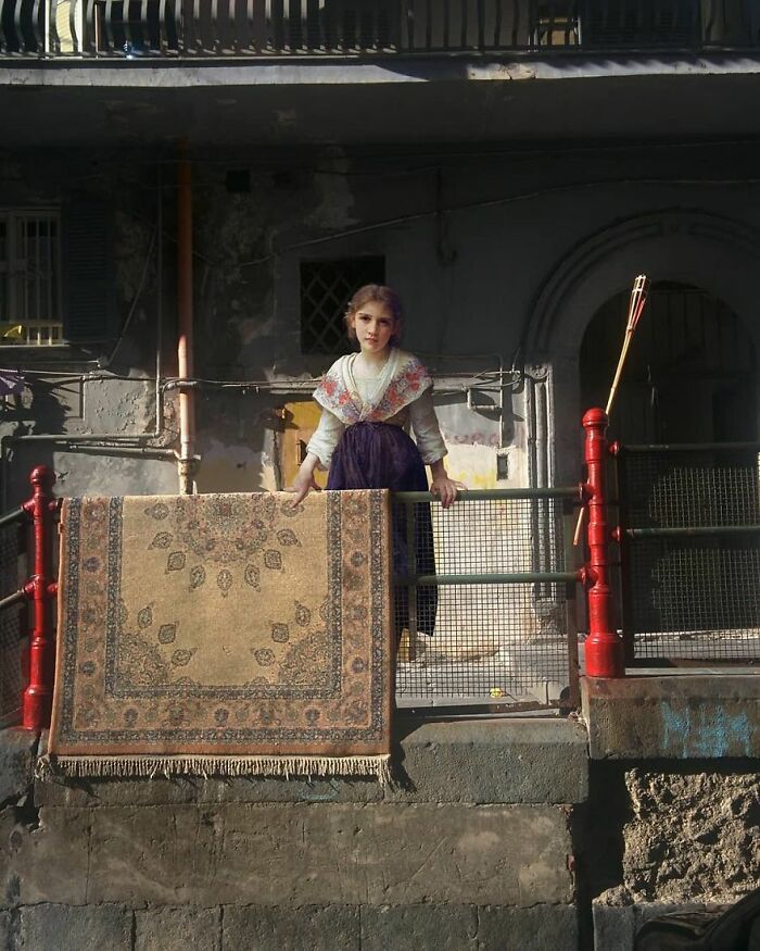 What Happens When Old-Timey Paintings Crash Modern Life? This Artist Shows Us!