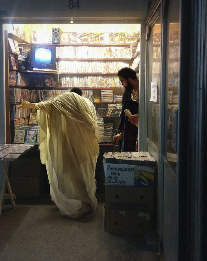 What Happens When Old-Timey Paintings Crash Modern Life? This Artist Shows Us!