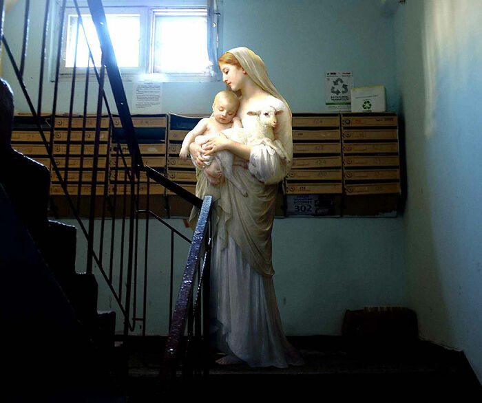 What Happens When Old-Timey Paintings Crash Modern Life? This Artist Shows Us!