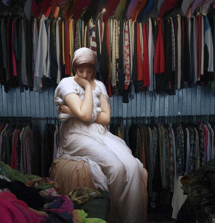 What Happens When Old-Timey Paintings Crash Modern Life? This Artist Shows Us!