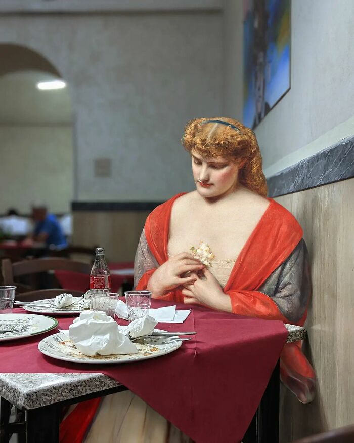 What Happens When Old-Timey Paintings Crash Modern Life? This Artist Shows Us!