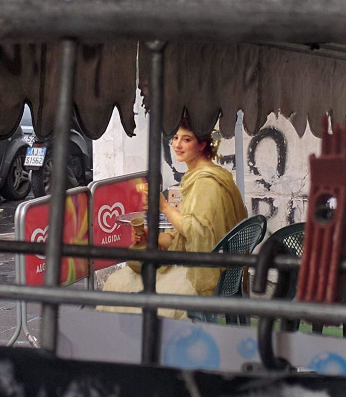 What Happens When Old-Timey Paintings Crash Modern Life? This Artist Shows Us!