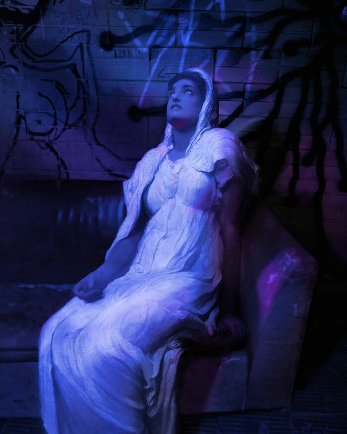 What Happens When Old-Timey Paintings Crash Modern Life? This Artist Shows Us!