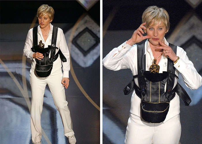 Ellen Degeneres’s Oscar Vacuum and Weird Oscar Carrier (2007)