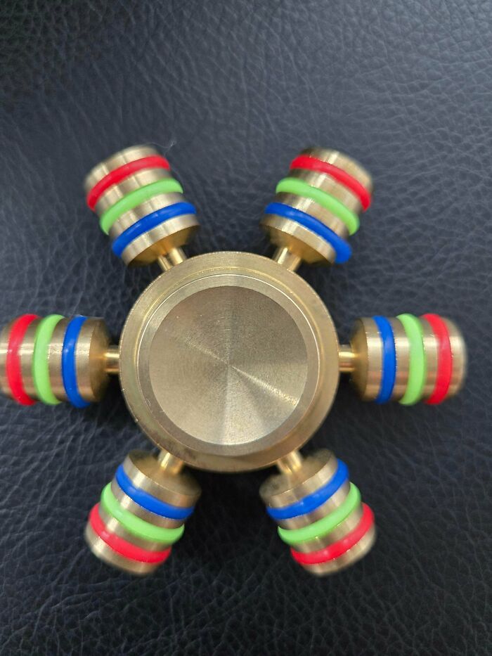 Found This Metal Thing That Spins Like A Fidget Spinner, But With Screw-Off Parts