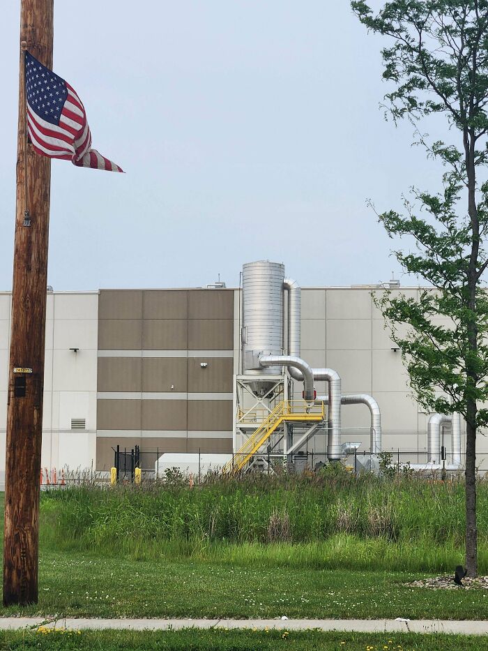 What Is This Big Thing On The Side Of An Amazon Building?