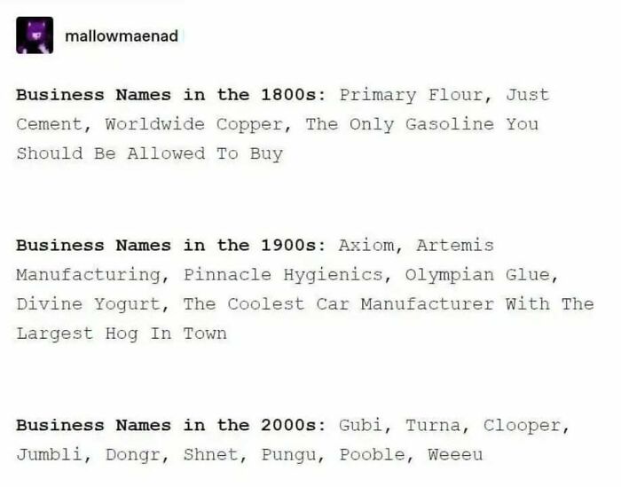 The Epic Evolution of Business Names