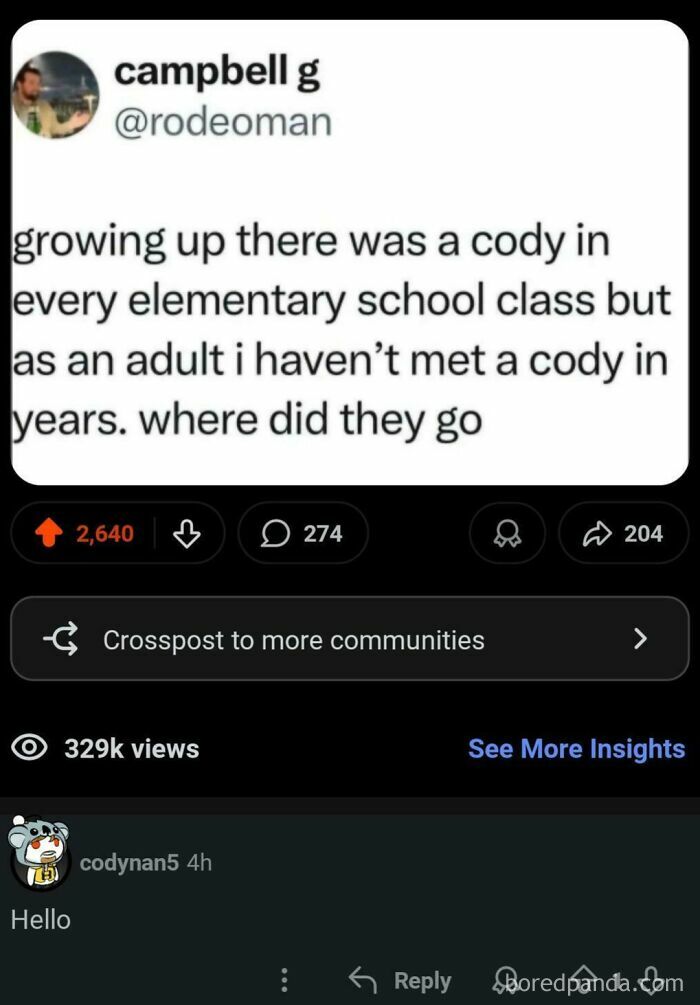 Hey, Cody!