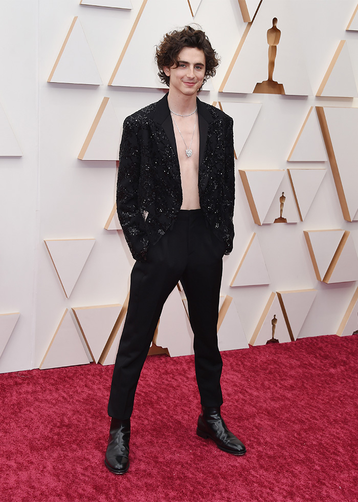 Timothée Chalamet’s Shirtless Sparkle